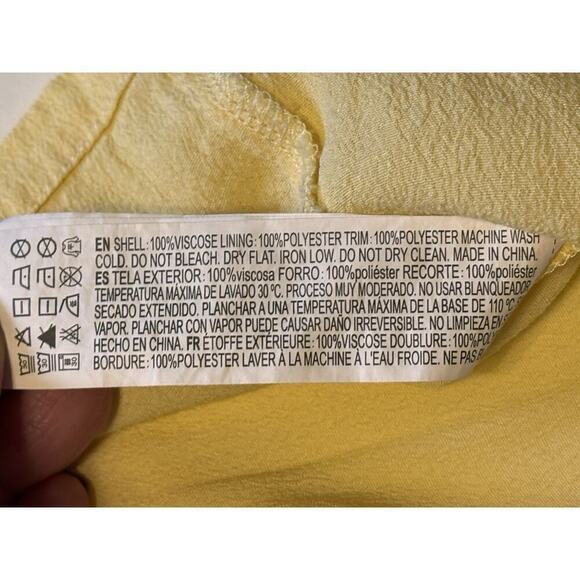 Forever 21 Tank Top Cami Shirt Women Medium Butter Yellow Lace Babydoll Y2K - Picture 6 of 9